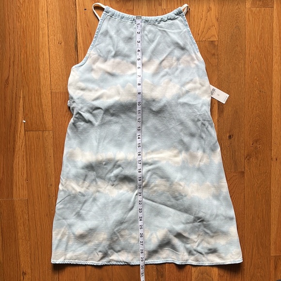 NWT Anthropologie Cloth & Stone Blue White Tie-Dye Swing Mini Dress Size Medium - Picture 5 of 9